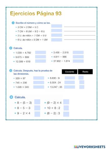 Matemáticas Página 93