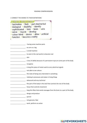 Reading comprehension