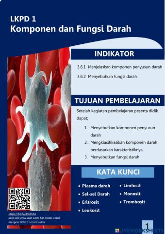 LKPD 1 Komponen dan Fungsi Darah