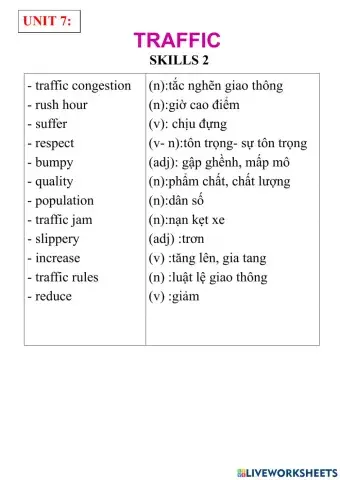 English 7- unit 7- skills 2