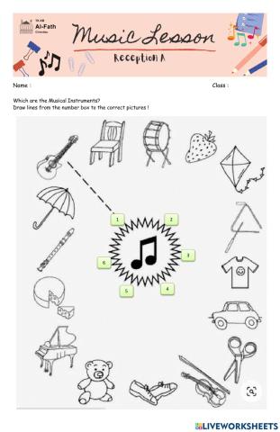 Worksheet Music TK A - Which are the instruments?