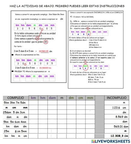 Expresiones complejas e incomplejas