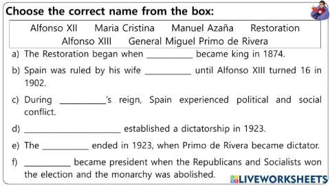 The 20th century Worksheets 1-4