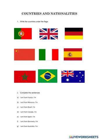 Countries and nationalities