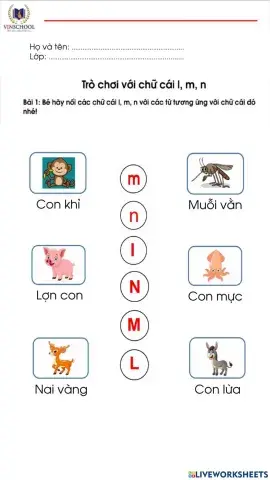 CPTV: Ôn tập chữ cái l, m, n