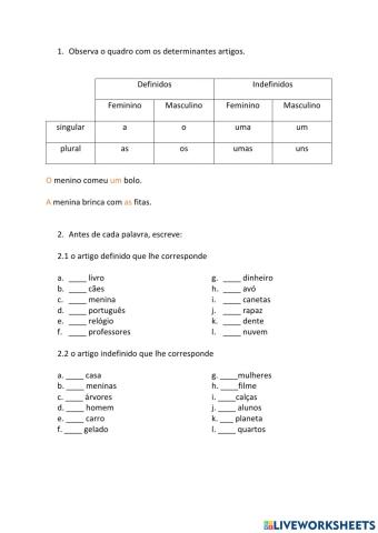 Determinantes artigos