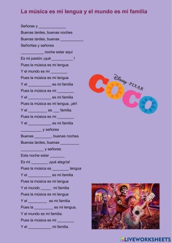 La música es mi lengua y el mundo es mi familia