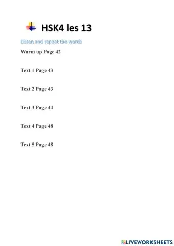 Hsk4 les14 woorden mp3