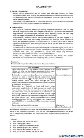 Explanation Text: Fungsi sosial, Struktur teks