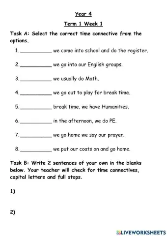 Y4 Term 1 Week 1 Lesson1&2