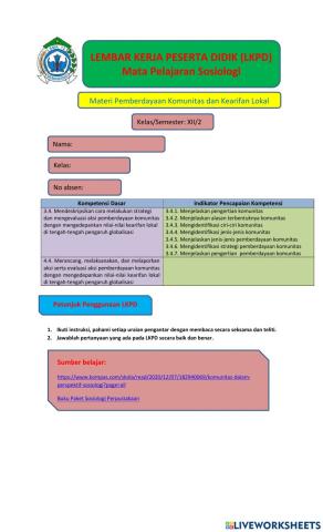 Lkpd pemberdayaan komunitas