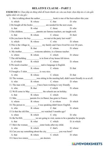 Relative Clause - Part 2