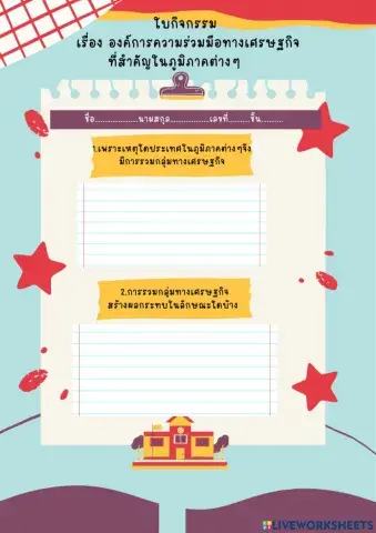 องค์การความร่วมมือทางเศรษฐกิจที่สำคัญในภูมิภาคต่างๆ