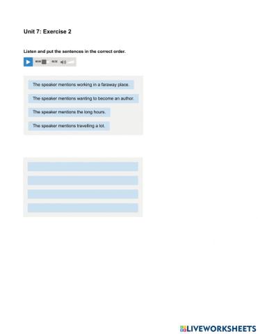 Mindset 3 - Listening Skills Modules - Unit 7 Ex2