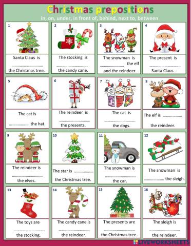 Christmas prepositions