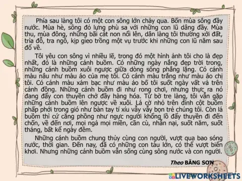 PBT Ôn tập Tiếng Việt Cuối HK1 Tiết 7