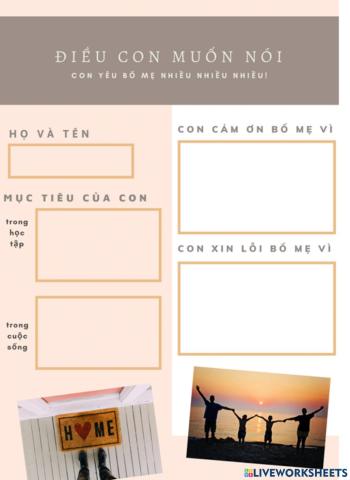 Điều con muốn nói