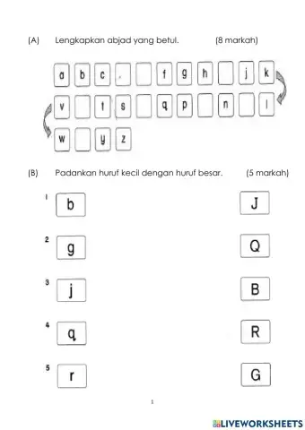 Penilaian Bahasa Melayu Tahun 1A JAN 2022