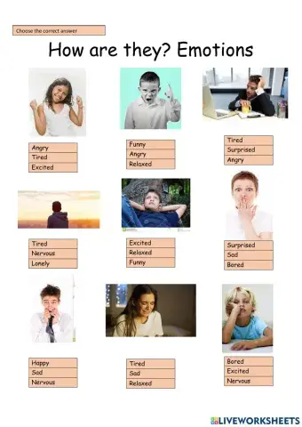 Adjectives of emotions