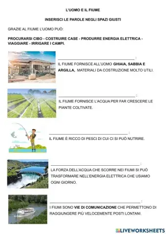 l'uomo e il fiume