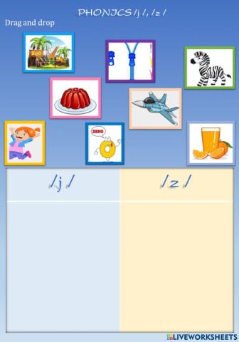 Phonics z, j