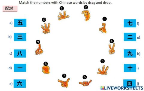 Chinese numbers 1-10