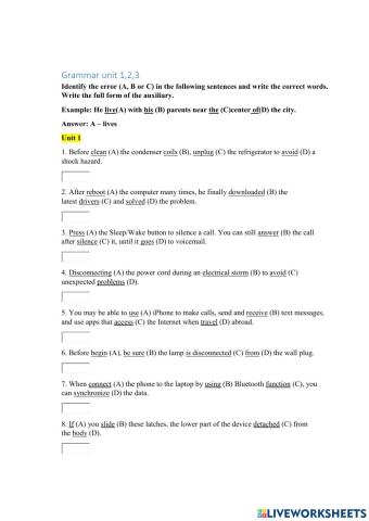 Grammar unit 123 hp6