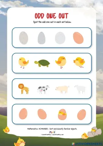 Are These Hen's Eggs - Odd One Out