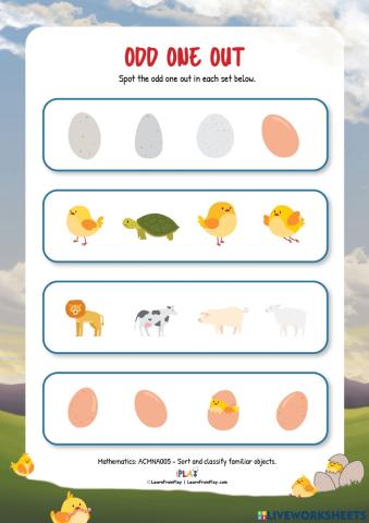 Are These Hen's Eggs - Odd One Out