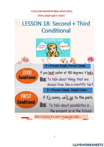 Second + Third conditional