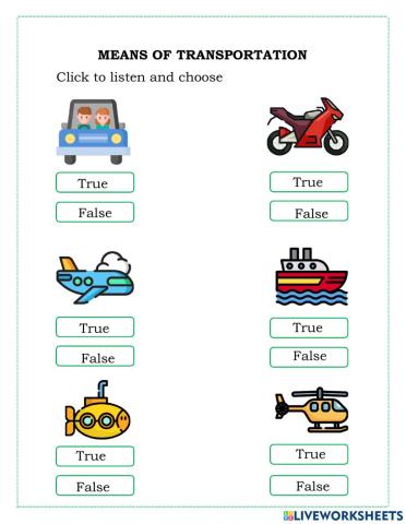 Means of transportation