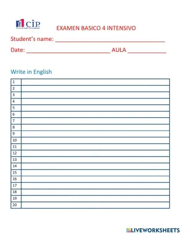 Hoja de Respuesta Básico 4