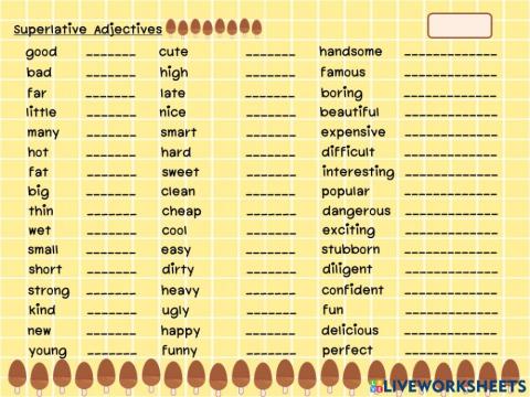 Superlative Adjectives