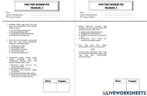 Post test intensif sej 3
