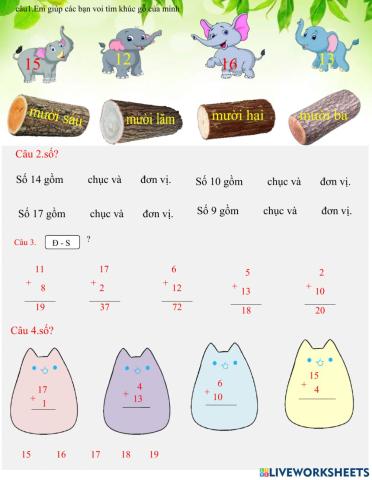 Phép cộng không nhớ pv20