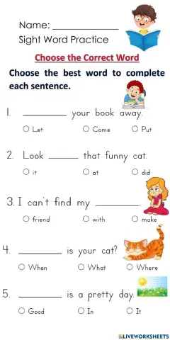 Sight Word Practice