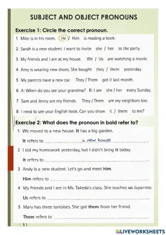 Subject & Object Pronouns