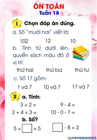 Ôn tập Toán tuần 18