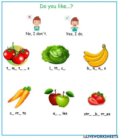 Do you like vegetables?
