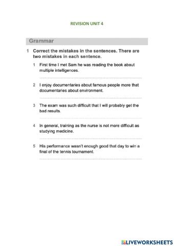 Revision unit 4