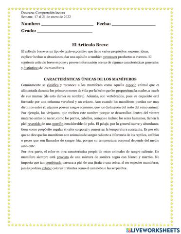 Comprensión lectora