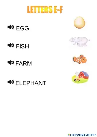 Letters E-F