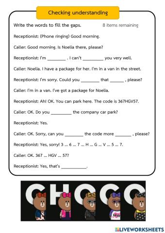 Checking understanding 3