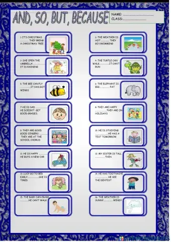 So, and ,but , because