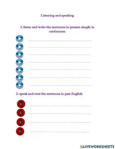 Present, simple continous, past