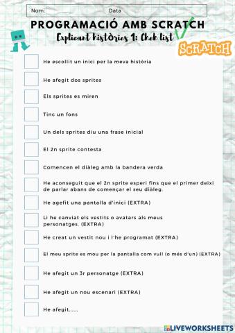 Check list Programació i Robòtica