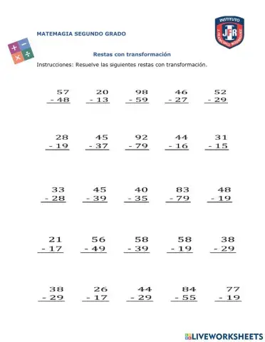 Restas con transformación 2