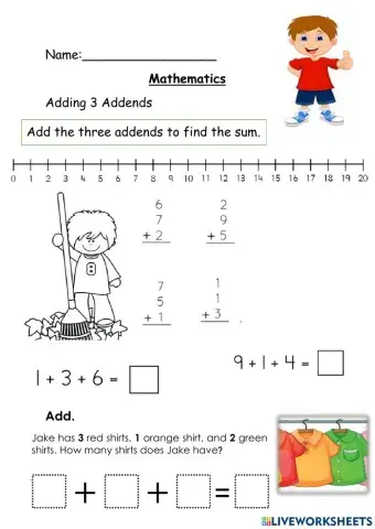 Adding 3 Addends