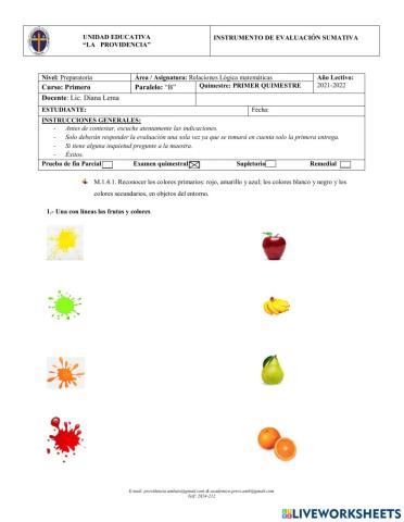Relacion lógico matemáticas