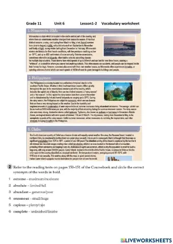 Reading comprehension Voc.